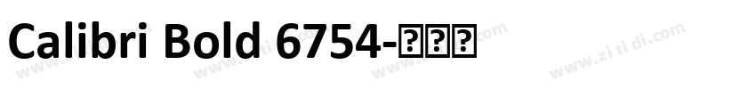 Calibri Bold 6754字体转换